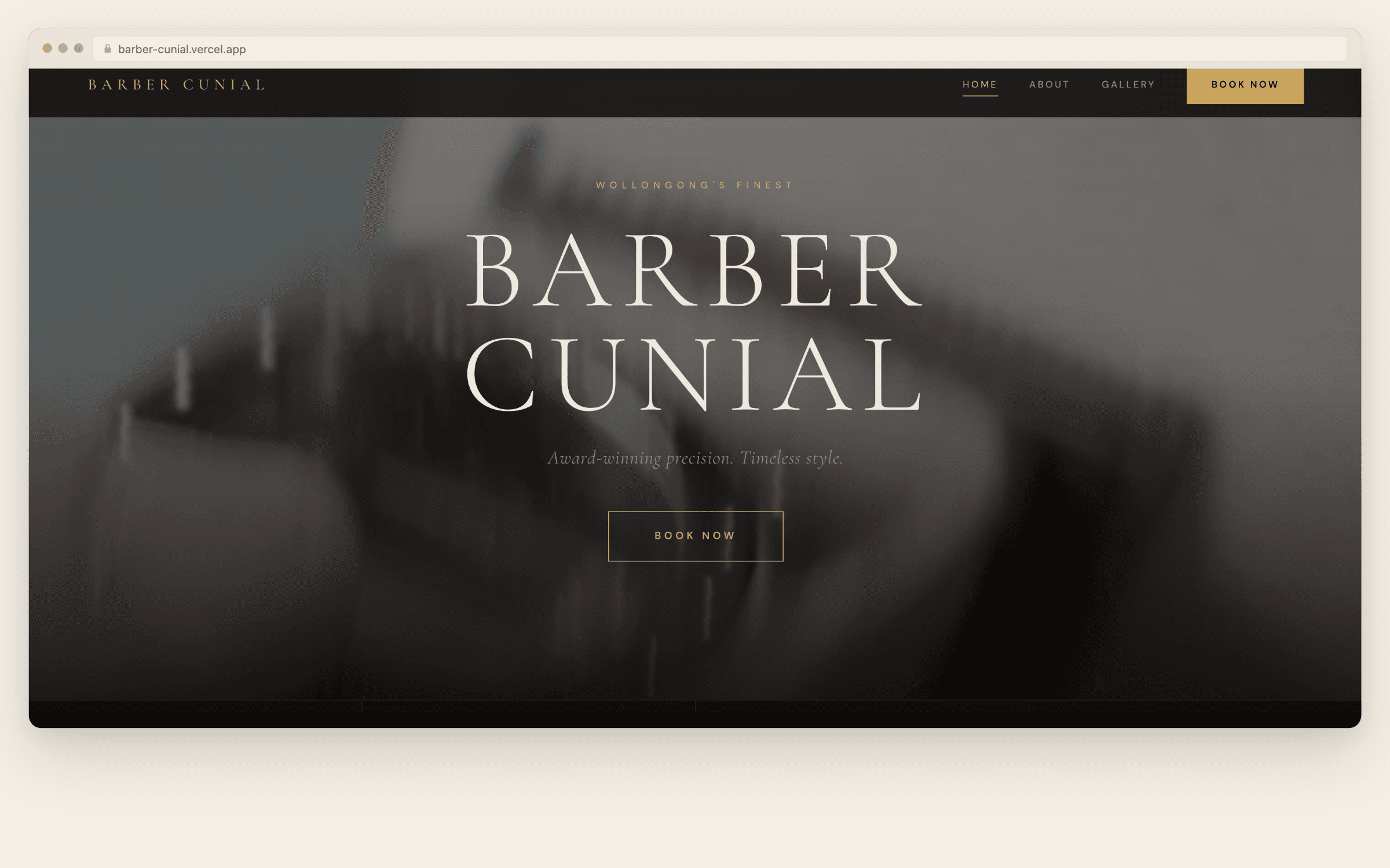 Barber Cunial website